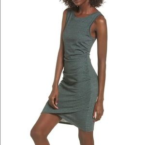 Leith ruched body con tank dress XS
